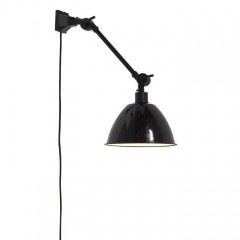 WALL LAMP WITH BLACK METAL SHADE   - WALL LAMPS